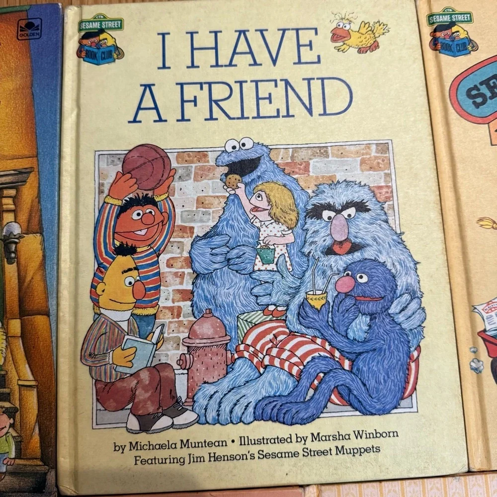 Vintage Sesame Street Book Club Hardcover books- 1980-1983- lot of 5 - Picture 5 of 10